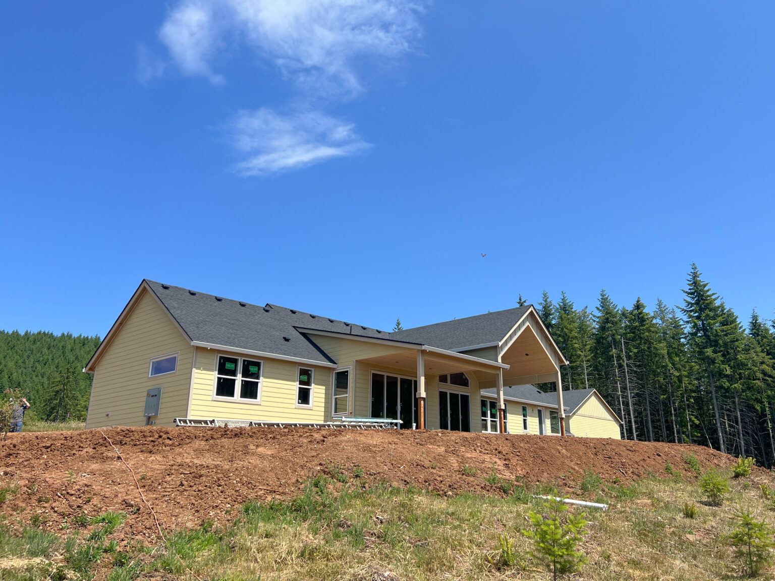 Custom Home Exterior Patio and Siding