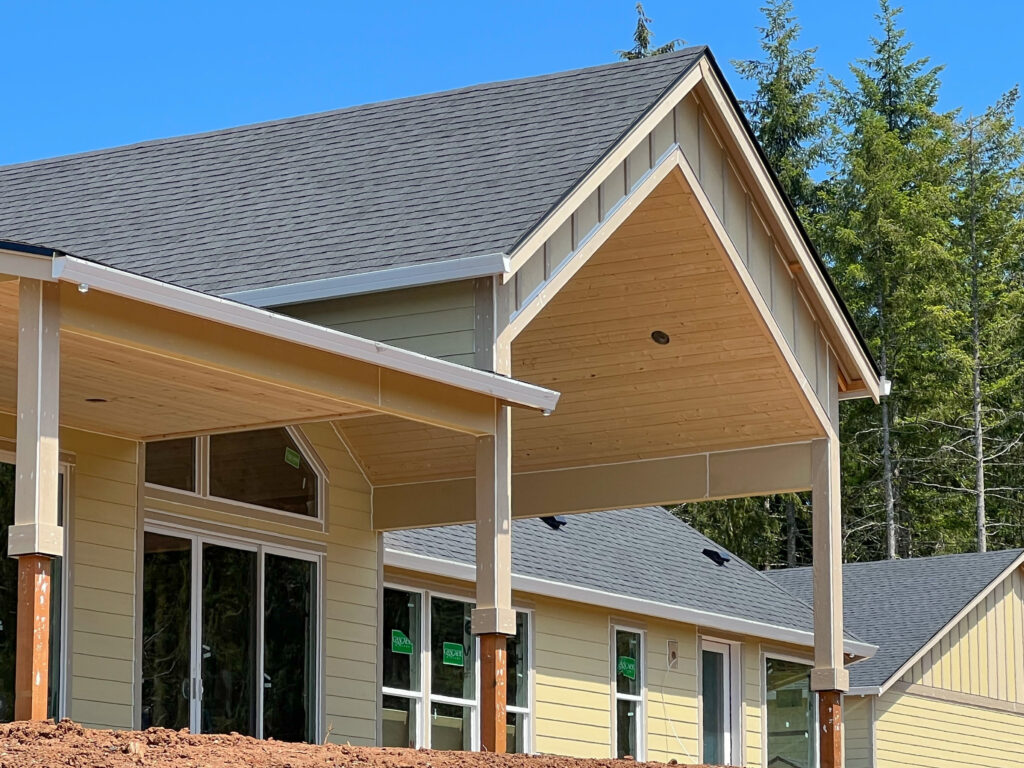 Custom Home Exterior Patio and Siding